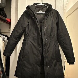 The North Face Women's Black Trench-Style Parka Coat